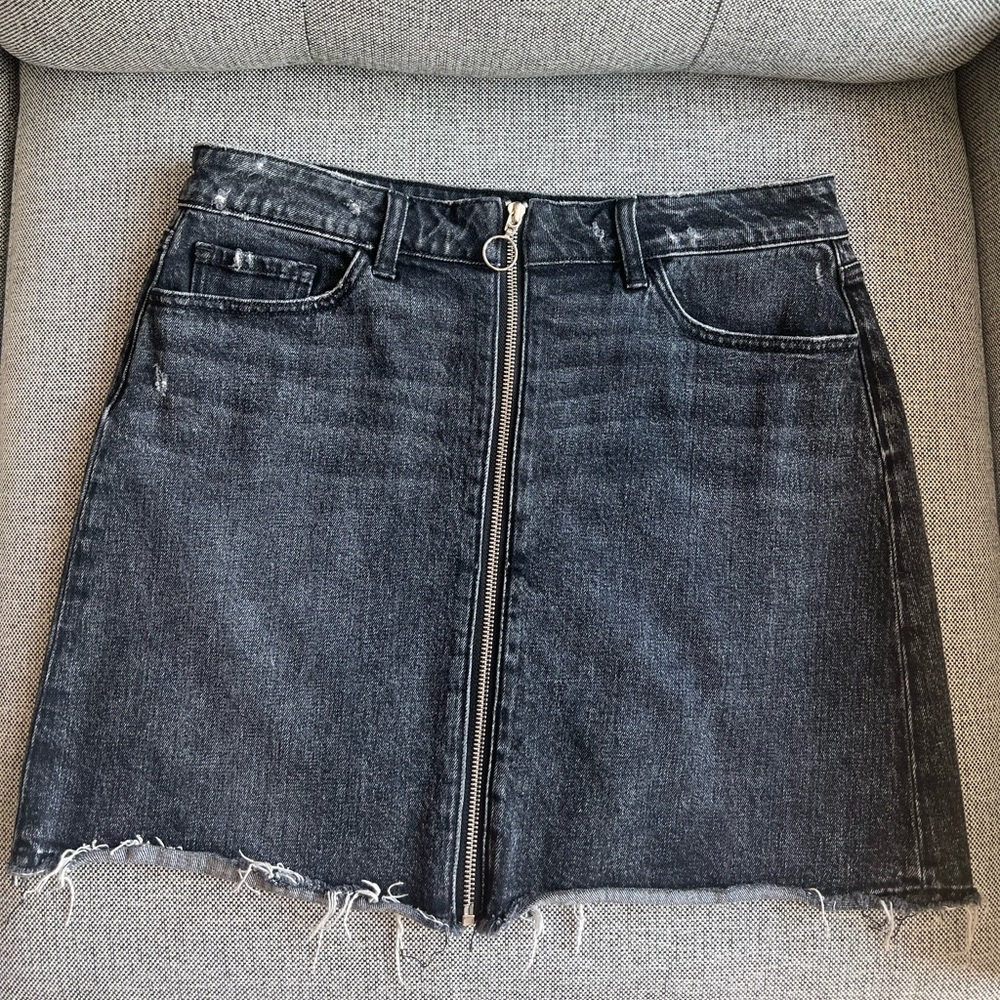 Paige denim zip mini skirt